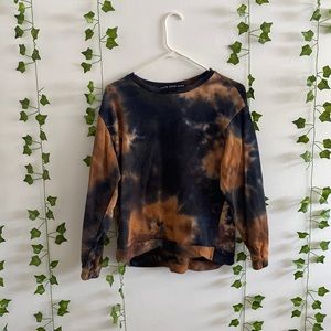 Balck- Brown tiedye crewneck